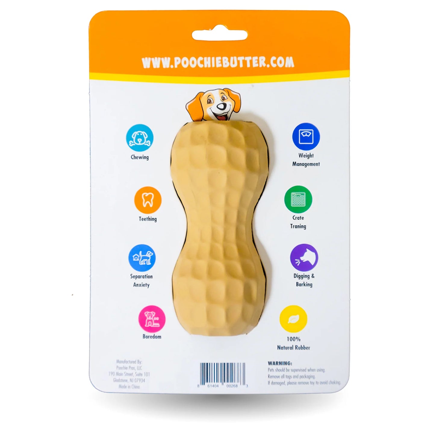 Dilly's Poochie Butter Chew Toy Filler for Pets (Medium)