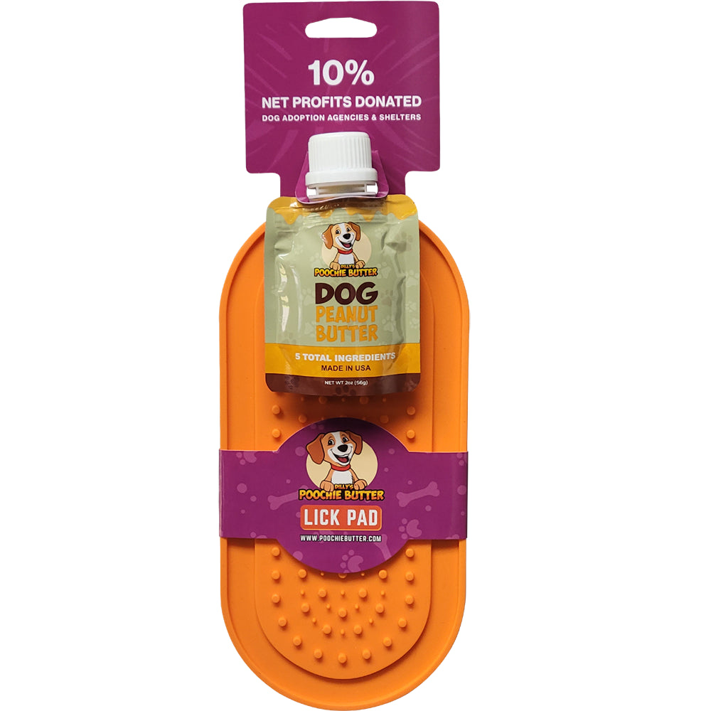 Dilly's Poochie Butter 2oz Squeeze Pack + Lick Pad