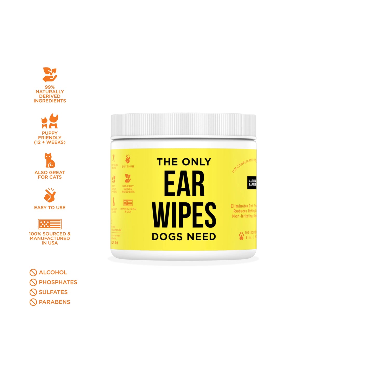 Natural Rapport The Only Ear Wipes Dogs Need