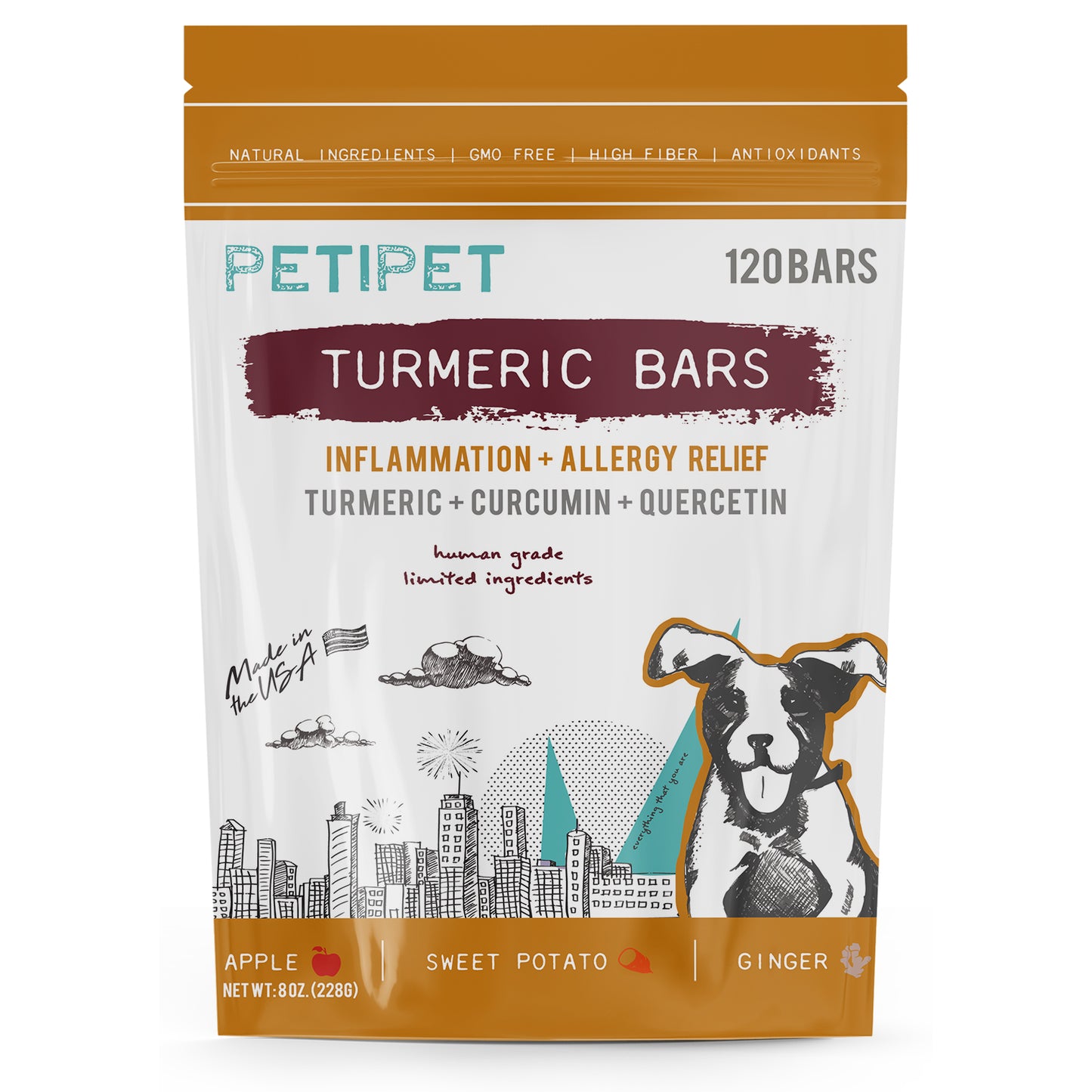 Petipet Turmeric Bars Inflammation + Allergy Relief