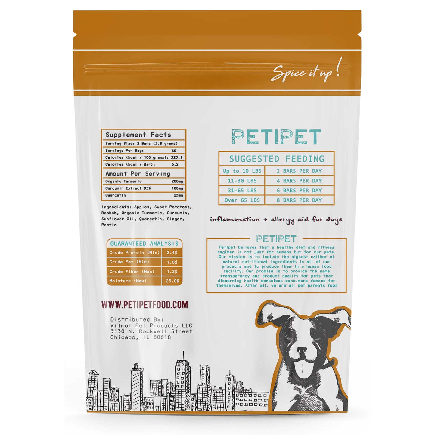 Petipet Turmeric Bars Inflammation + Allergy Relief