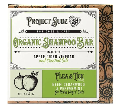 Project Sudz Flea and Tick Organic Shampoo Bar for Dogs & Cats