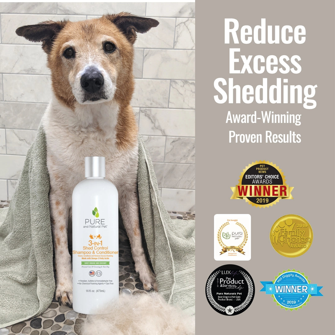 Pure And Natural Pet Shed Control Shampoo & Conditioner (Sweet Orange And coconut)