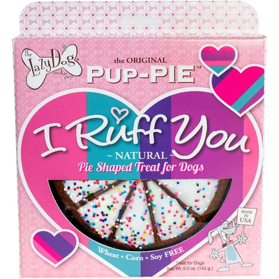 The Lazy Dog I Ruff You Pie Shaped Treat for Dogs