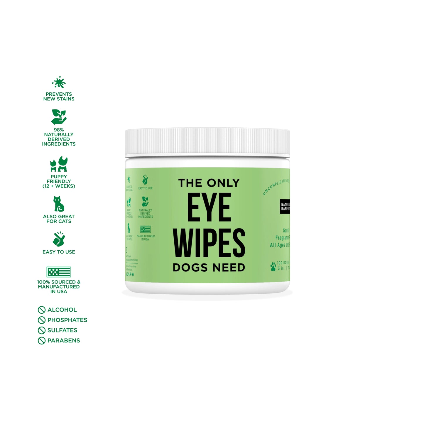 Natural Rapport The Only Eye Wipes Dogs Need